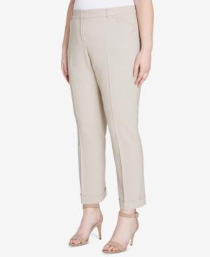Tahari Asl Plus Size Stretch Slim-fit Pants
