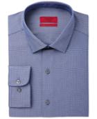 Alfani Black Men's Fitted Fit Performance Blue Texture Dress Shirt, Only At Macy's
