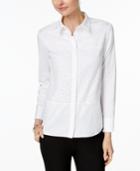 Charter Club Lace-inset Shirt, Only At Macy's