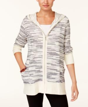 Style & Co Petite Knit Zip-up Hoodie, Created For Macy's