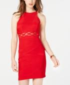 Emerald Sundae Juniors' Illusion-waist Bodycon Dress
