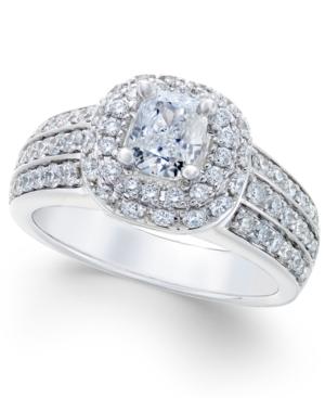 Diamond Double Halo Engagement Ring (1-3/4 Ct. T.w.) In 14k White Gold