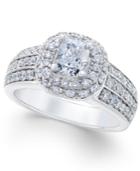Diamond Double Halo Engagement Ring (1-3/4 Ct. T.w.) In 14k White Gold