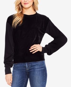 Vince Camuto Velvet-front Sweatshirt