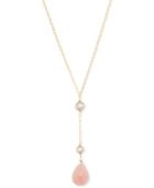 Pink Opal (4 Ct. T.w.) And Cultured Freshwater Pearl (4mm) Y-necklace In 14k Gold-plated Sterling Silver