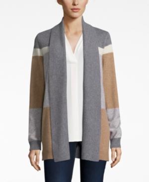 Charter Club Cashmere Colorblocked Cardigan, Only At Macy's