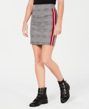 Ultra Flirt By Ikeddi Juniors' Varsity-stripe Mini Skirt