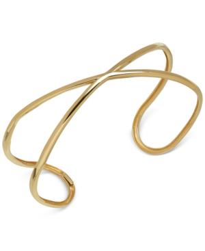 Crisscross X Cuff Bracelet In 18k Gold