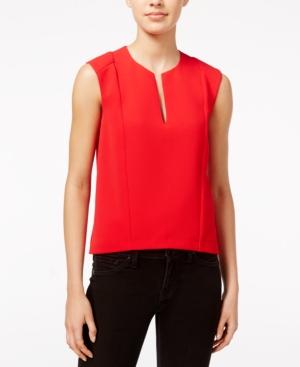 Armani Exchange Textured Split-neck Shell