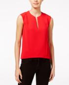 Armani Exchange Textured Split-neck Shell