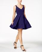 Xscape V-neck Fit & Flare Party Dress