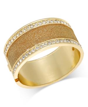 Thalia Sodi Gold-tone Glitter Crystal Cuff Bracelet, Only At Macy's