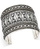 Silver-tone Metalworked Cuff Bracelet