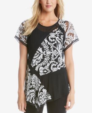 Karen Kane Lace Asymmetrical Blouse
