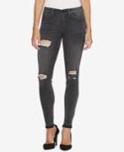Jessica Simpson Juniors' Kiss Me Ripped Studded Skinny Jeans