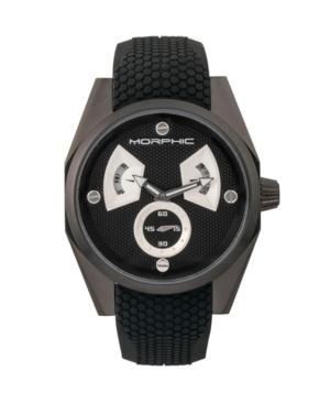 Morphic Quartz M34 Series Black Silicone Watch 44mm