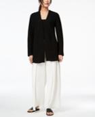 Eileen Fisher Textured Open Long Jacket