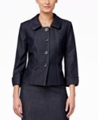 Tahari Asl Chambray Four-button Jacket