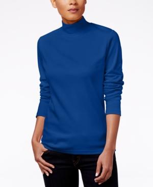 Karen Scott Petite Mock-turtleneck Sweater, Only At Macy's