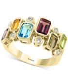 Effy Multi-gemstone (2-3/8 Ct.t.w.) & Diamond (1/6 Ct. T.w.) Ring In 14k Gold
