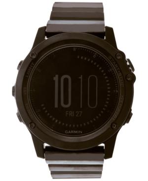 Garmin Unisex Digital Automatic Fenix 3 Sapphire Edition Black Stainless Steel Bracelet Watch 51mm Gaws413059bk