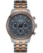 Guess Men's Chronograph Two-tone Stainless Steel Bracelet Watch 45mm U0801g2