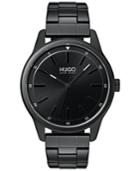 Hugo Men's #dare Black Stainless Steel Bracelet Watch 42mm