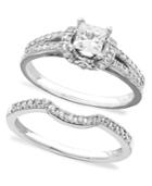 Engagement Ring And Wedding Band, 14k White Gold Diamond Bridal Set (3/4 Ct. T.w.)
