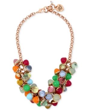 Betsey Johnson Gold-tone Multi-stone Shaky Statement Necklace