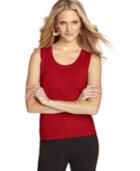 August Silk Sleeveless Silk Blend Scoop-neck Shell
