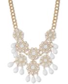 M. Haskell For Inc Gold-tone White Stone Floral Drama Necklace, Only At Macy's