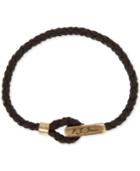 R.t. James Men's Leather Logo Bracelet, Created For Macy's