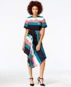 Rachel Rachel Roy Striped Asymmetrical Dress
