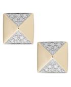 Wrapped Diamond Pyramid Stud Earrings In Yellora (1/10 Ct. T.w.)