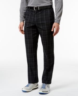 Greg Norman For Tasso Elba Men's Slim-fit Tech Performance Plaid Golf Pants