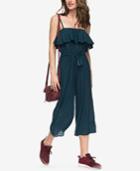 Roxy Juniors' Ruffled Drawstring-waist Jumpsuit