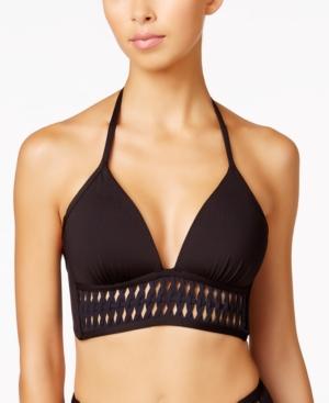 Kenneth Cole Weave Your Way Macrame Push-up Halter Bikini Top Women's Swimsuit