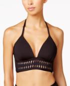 Kenneth Cole Weave Your Way Macrame Push-up Halter Bikini Top Women's Swimsuit