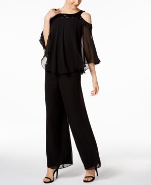 Alex Evenings Sequined Blouse & Pants Set