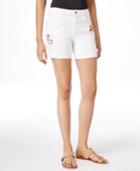 Nanette By Nanette Lepore Embroidered White Denim Bermuda Shorts, Only At Macy's