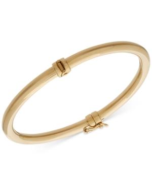 Italian Gold Polished Hinged Bangle Bracelet In 14k Gold