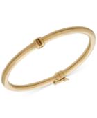 Italian Gold Polished Hinged Bangle Bracelet In 14k Gold