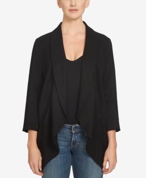 1.state Three-quarter-sleeve Open-front Jacket