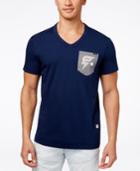 Gstar Men's Graphic-print Logo V-neck Pocket T-shirt