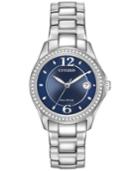 Citizen Women's Eco-drive Swarovski Crystal-accented Stainless Steel Bracelet Watch 29mm Fe1140-86l