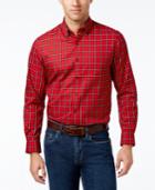 Club Room Men's Big And Tall Tartan Plaid Shirt, Only At Macy's