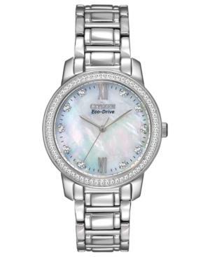 Citizen Women's Eco-drive Stainless Steel Bracelet Watch 35mm Em0110-51d - A Macy's Exclusive