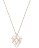 Swarovski Silver-tone Crystal Shield Pendant Necklace