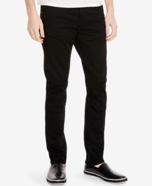 Kenneth Cole New York Men's Slim-fit Moto Black Wash Jeans