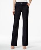 Style & Co. Tummy-control Denim Straight-leg Trousers, Only At Macy's
